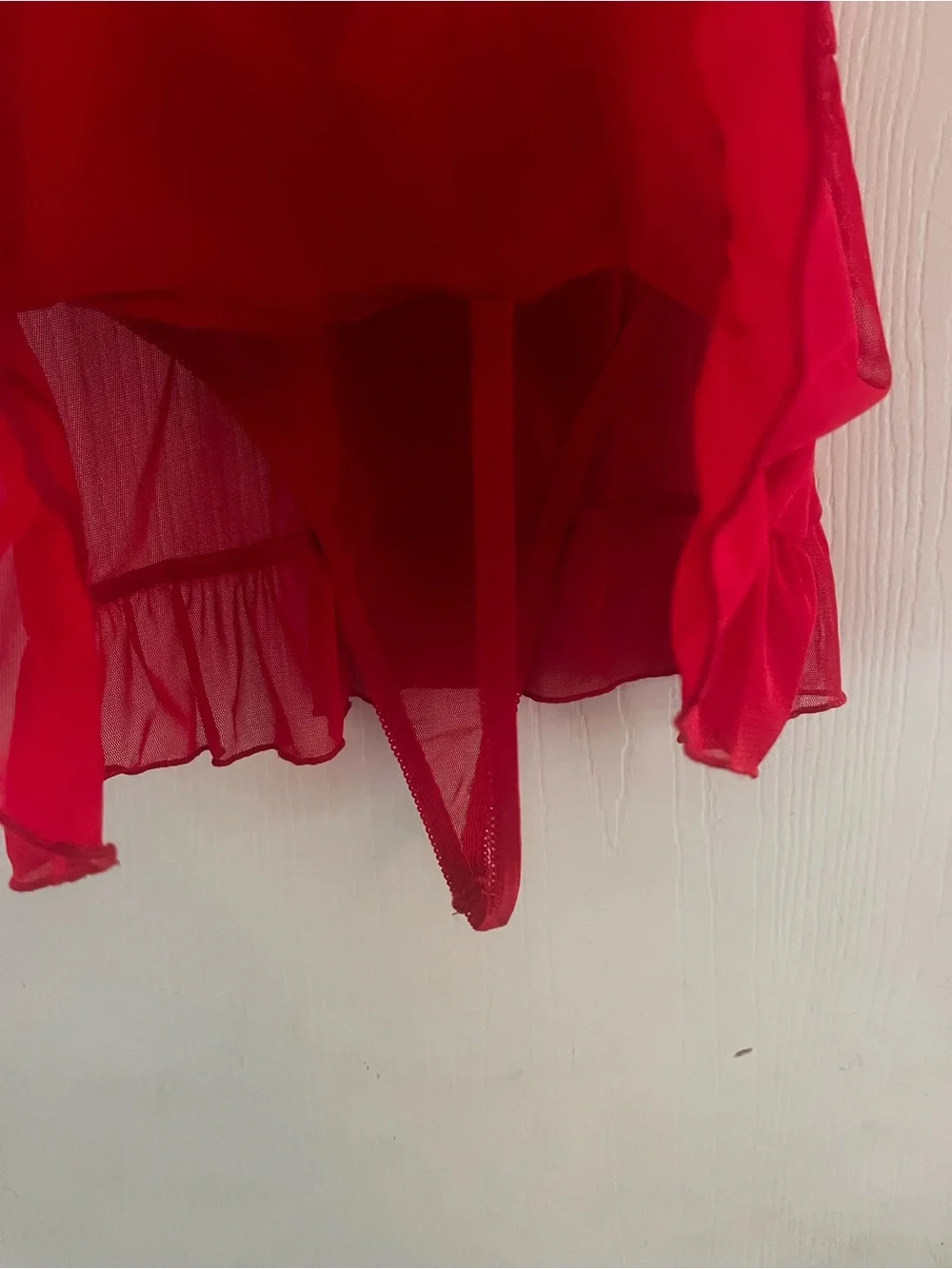 VTG Y2K Red Lace Fredrick’s Of Hollywood Sexy Stretch Boudoir Lingerie Teddy M - Picture 6 of 6